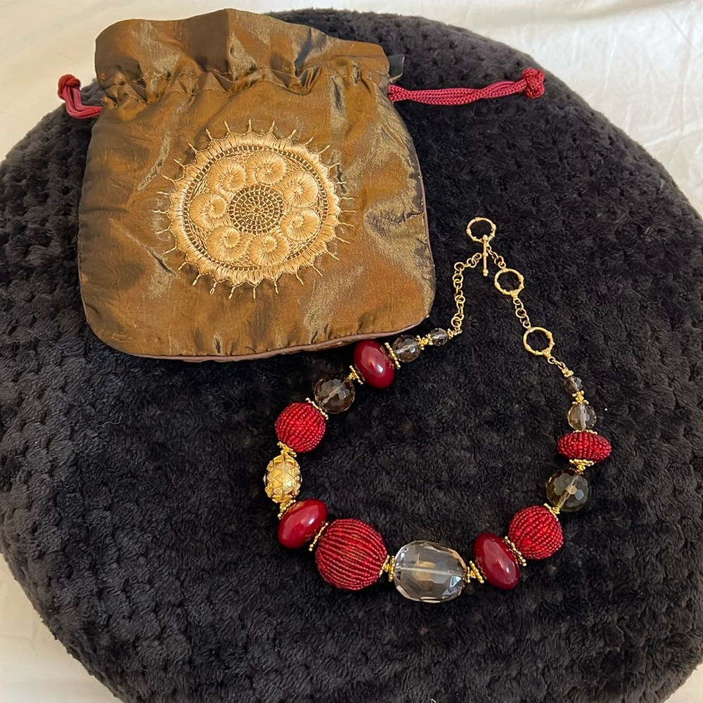 Red bead necklace